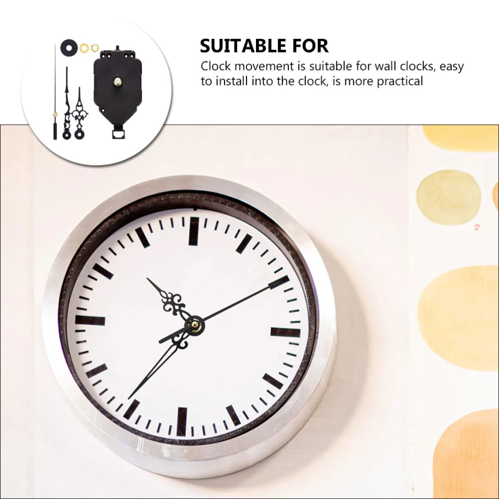 1 Set Retro Mute Wall Clock Silent Movement DIY Hanging Clock Accessory