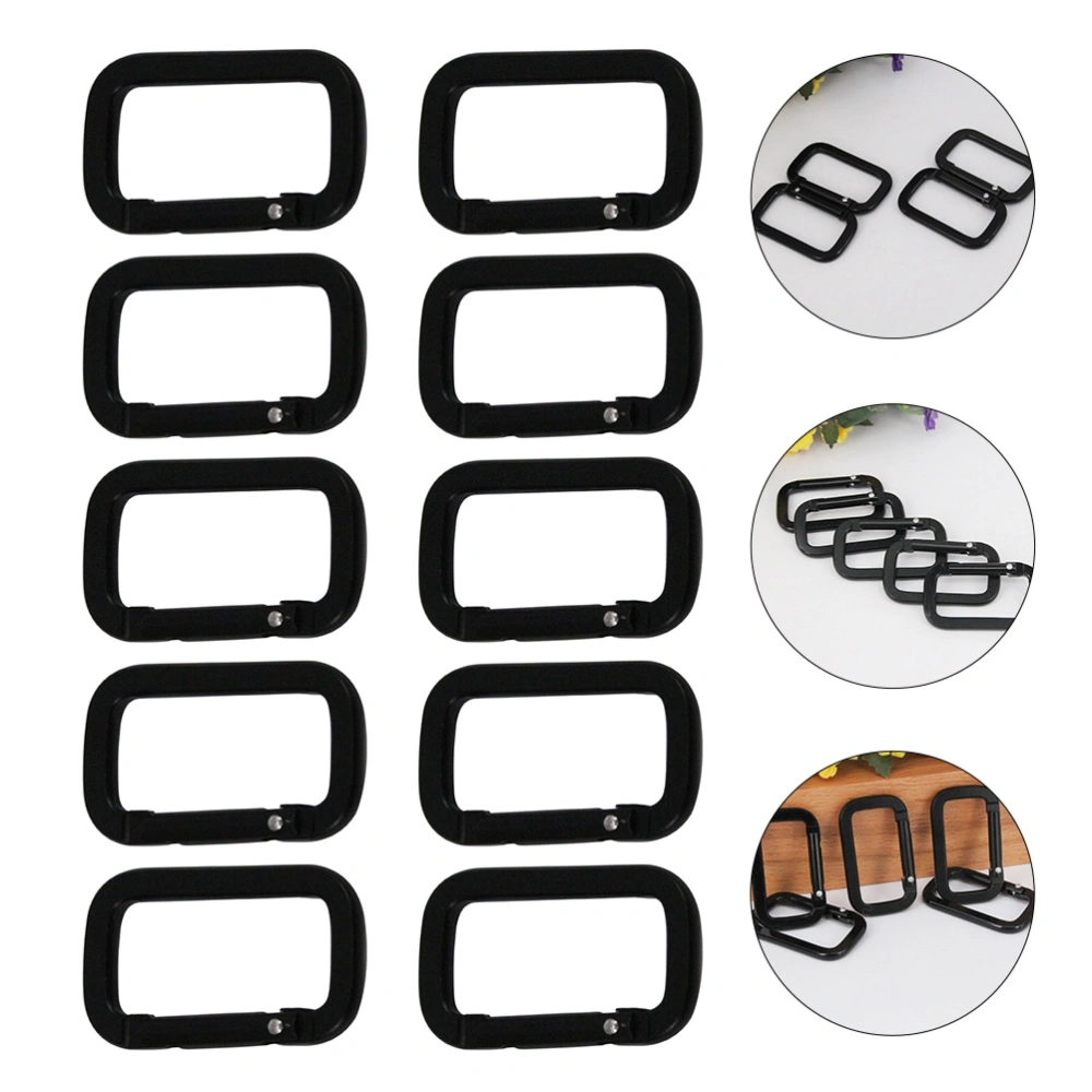 10PCS Square Thread Outdoor Black Climbing Kettle Toy Buckle Camping Buckle