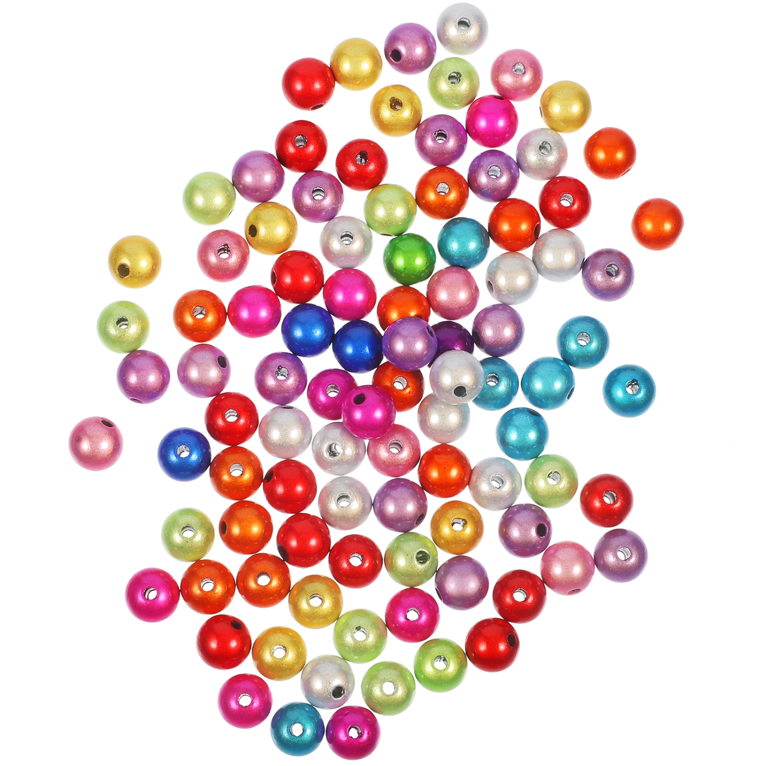 100pcs Acrylic Round Beads Necklace Making Beads DIY Jewelry Making Beads