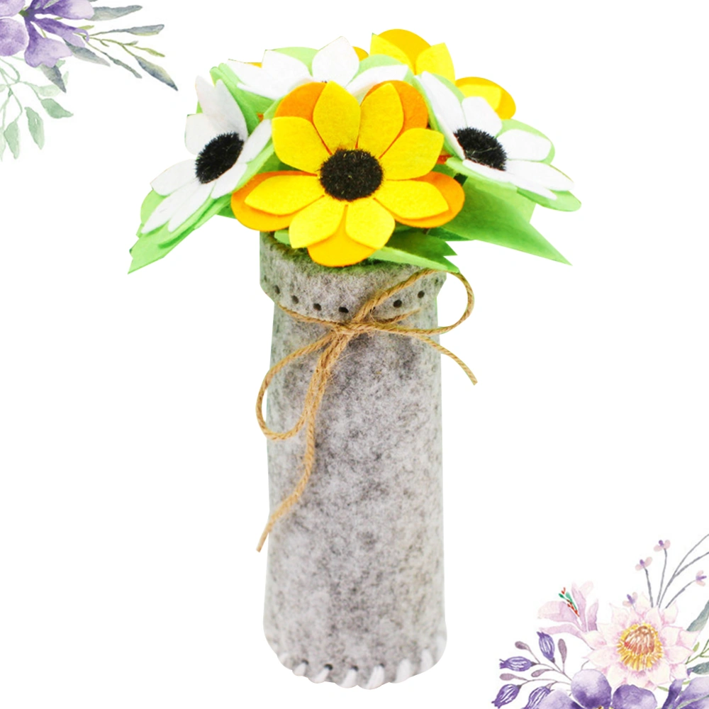 3pcs Mother's Day Flower Gift Cutting Bouquet Kit Non-woven DIY Flower Material Simulation Bouquet Toy for Home Kid