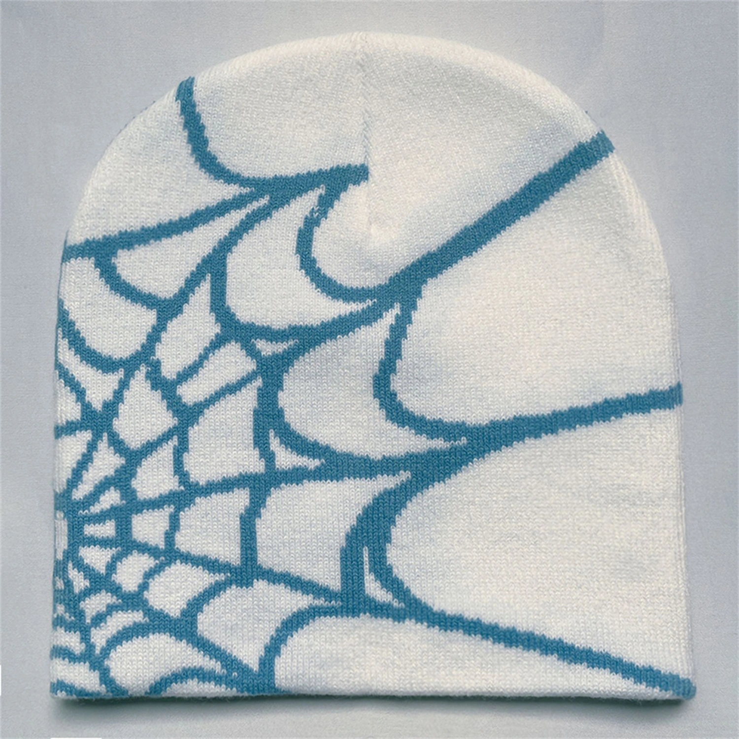 Women Men Winter Hat Spider Web Prints Knitted Beanies Warm Skull Caps