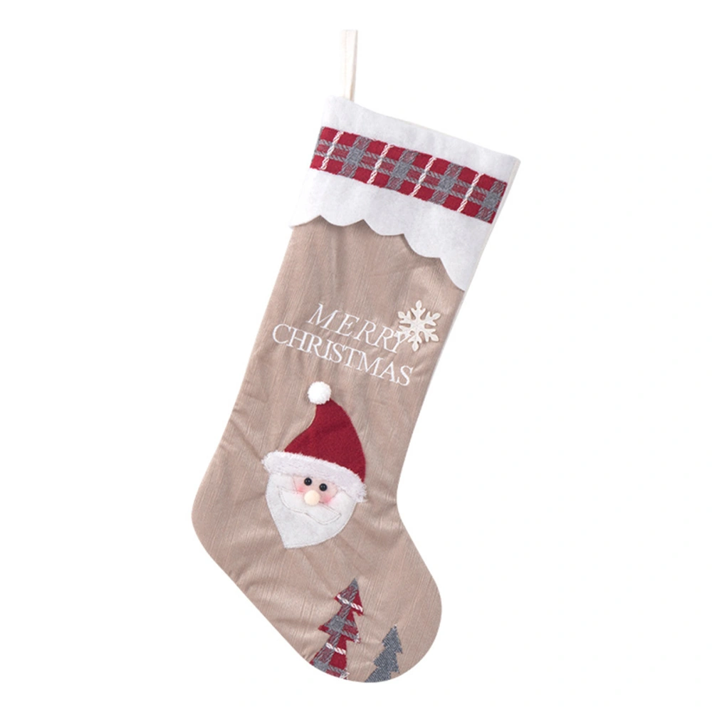 Christmas Stockings Hanging Ornaments, Santa Snowman Deer Stocking