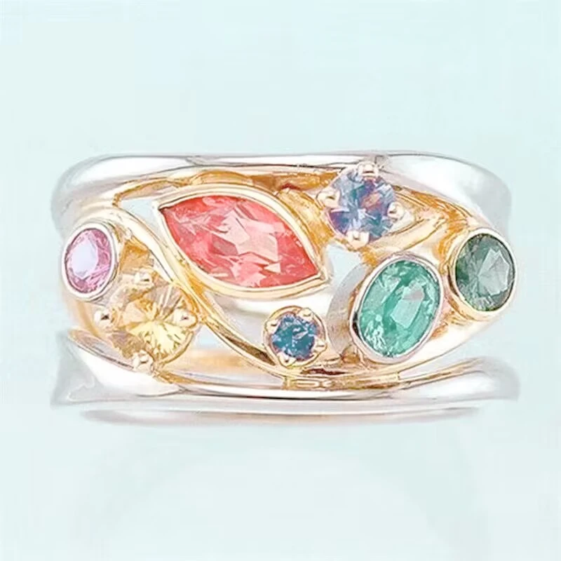 Ring Diamond Wave Line Ornament