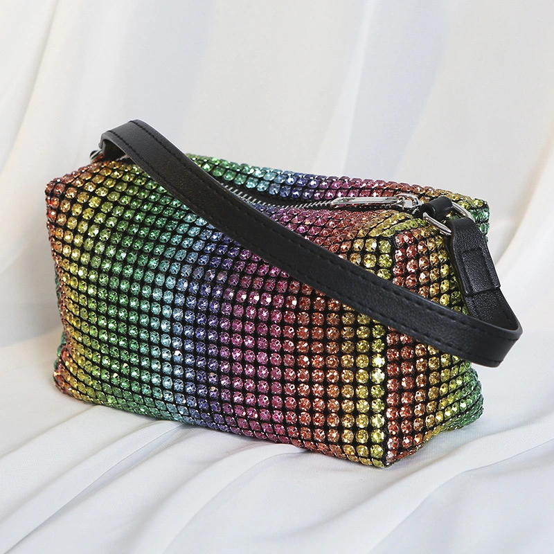 Rainbow Rhinestone Gradient Handbag