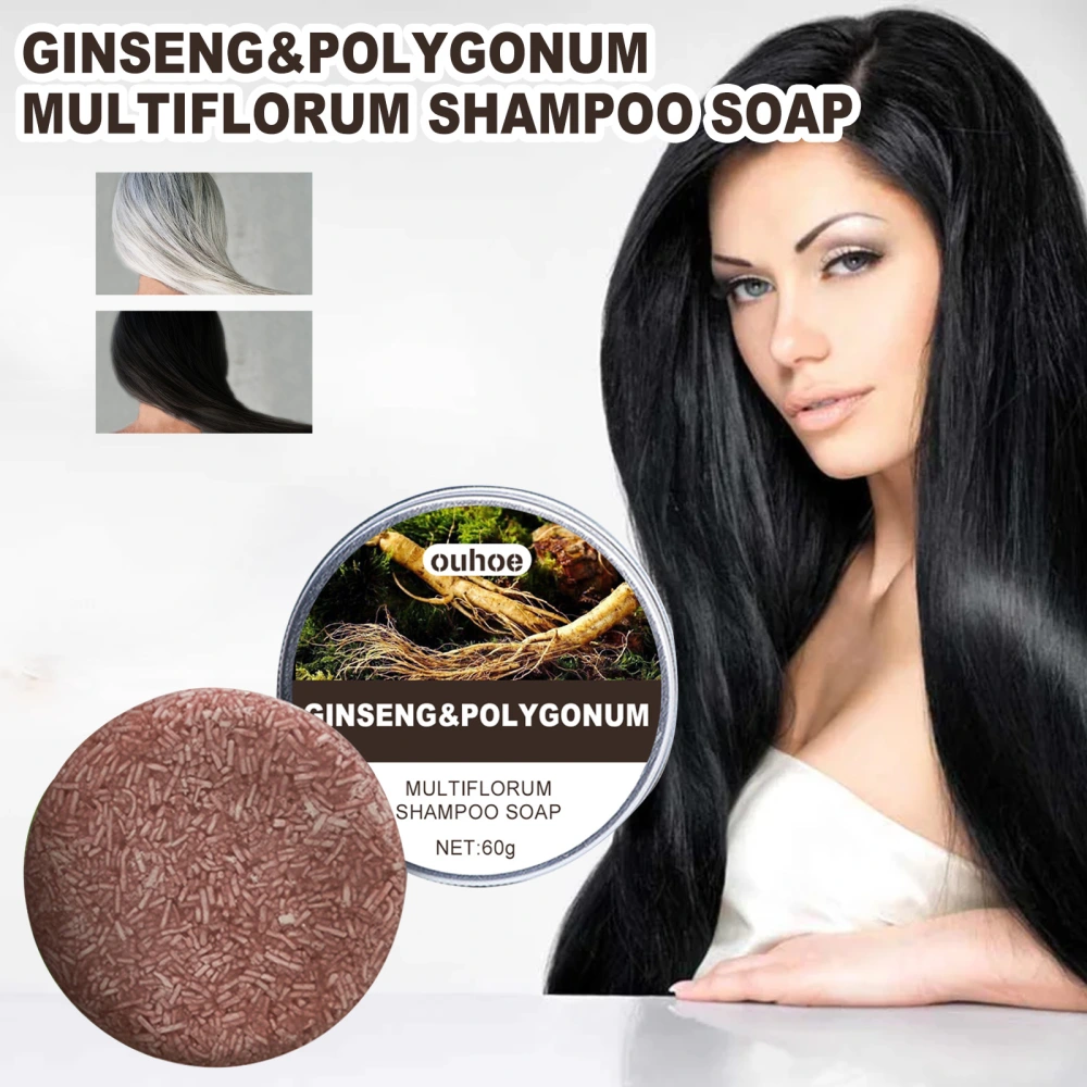 Polygonum Multiflorum Shampoo Soap Hair Root Repair