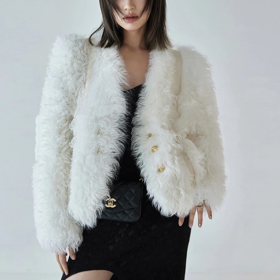 Lamb Wool Coat Women's Clothing