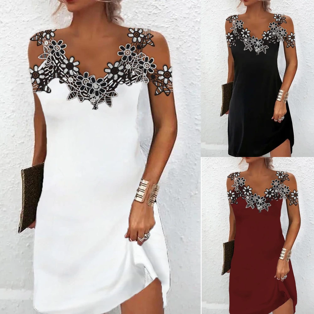 European And American Socialite Lady's Dinner Mature Elegant Women's Embroidery Dress