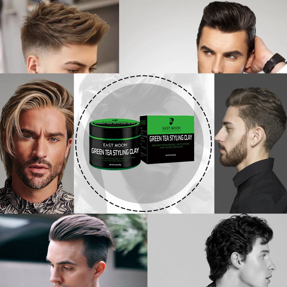 Green Tea Shaping Hair Clay Men's Fluffy Hair Gel