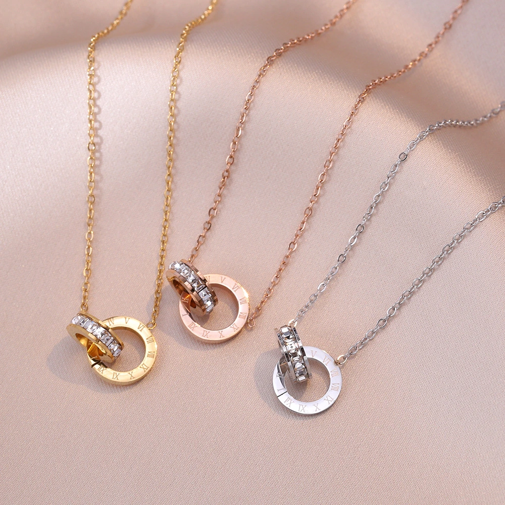 Rose Gold Fashion Korean Titanium Steel Necklace