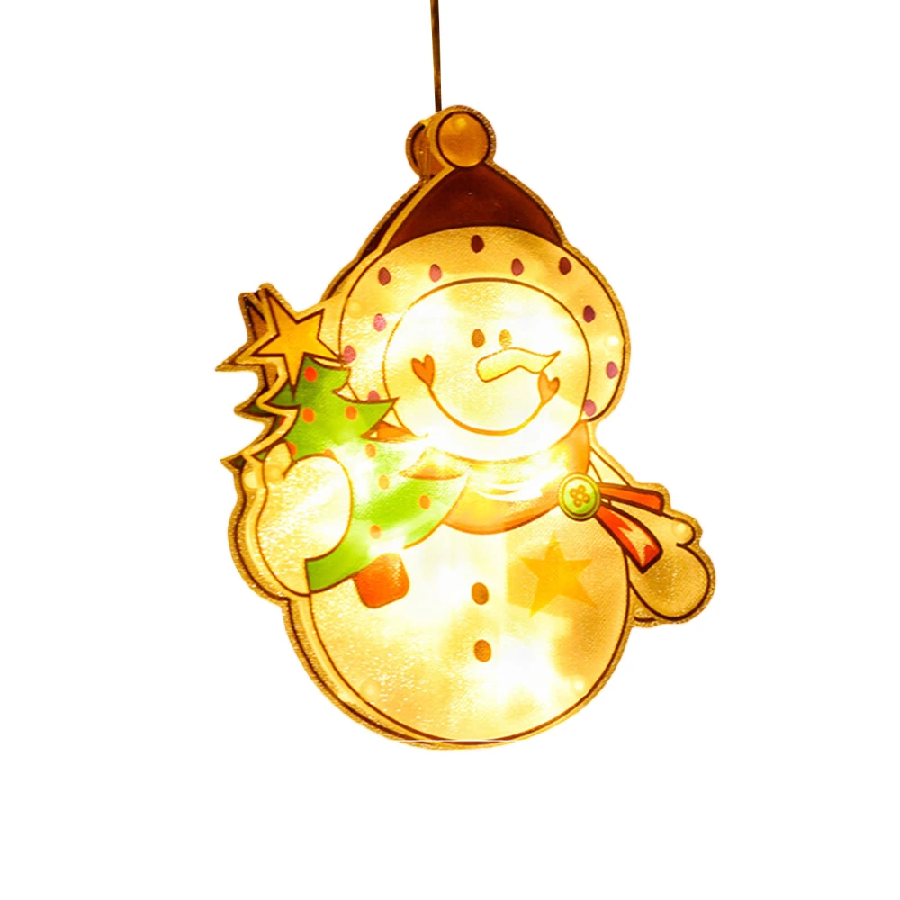 Christmas Suction Light Cartoon Pattern Pendant Party Light Decor