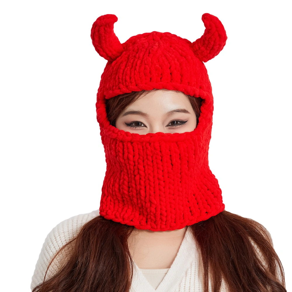 Funny Devil Horn Knitted Hat Beanie Creative Fall Winter Warm Caps