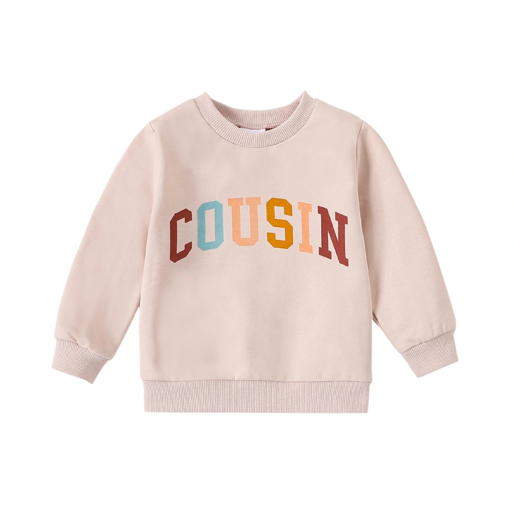 Toddler Boy Girl Fall Sweatshirt Letter Print Long Sleeve Pullover 