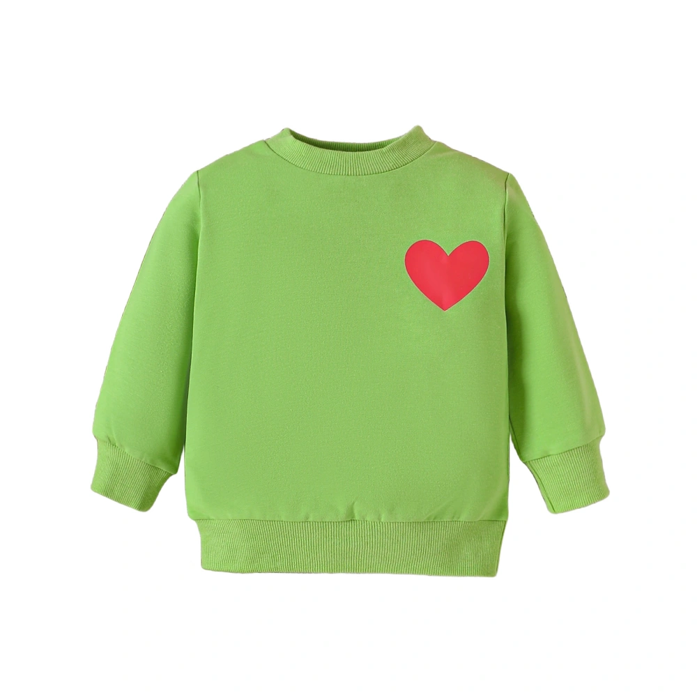 Baby Girls Boys Sweatshirts Christmas Clothes Heart Embroidery Tops