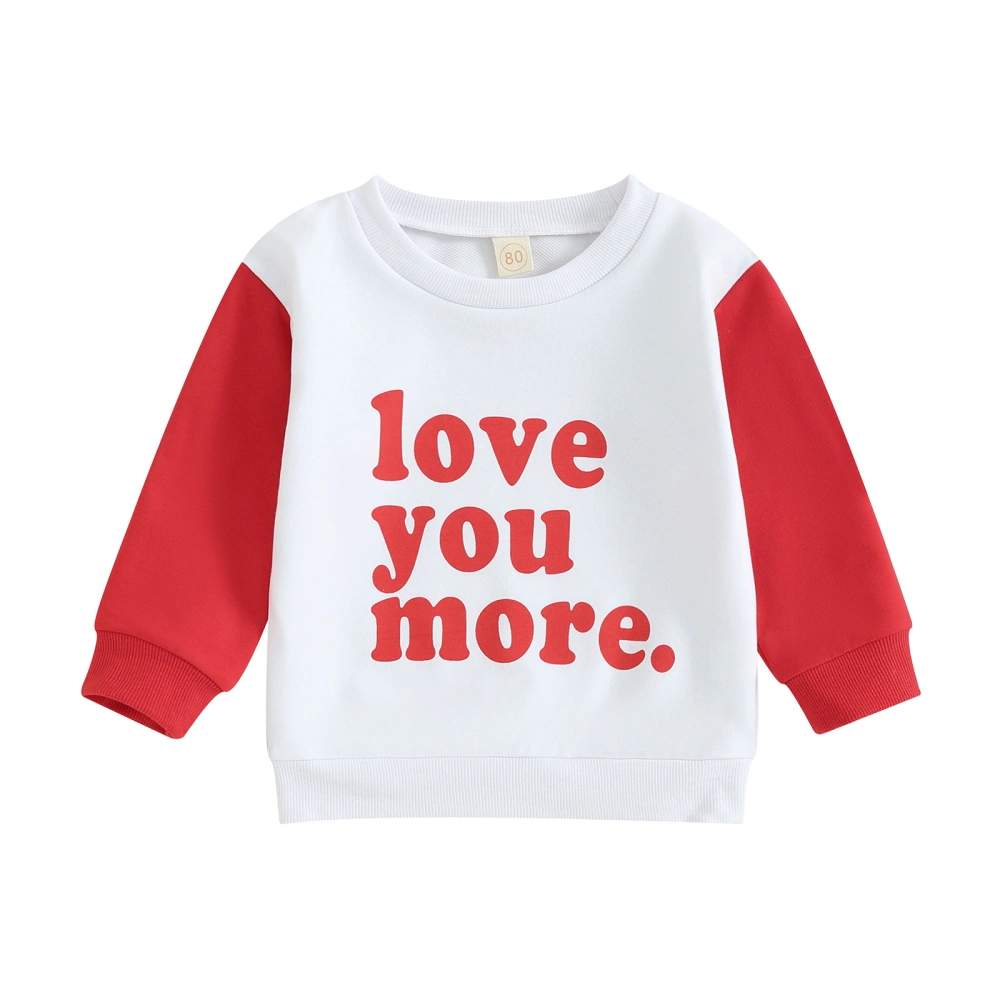 Toddler Valentine’s Day Sweatshirts Long Sleeve Letter Pullover Tops