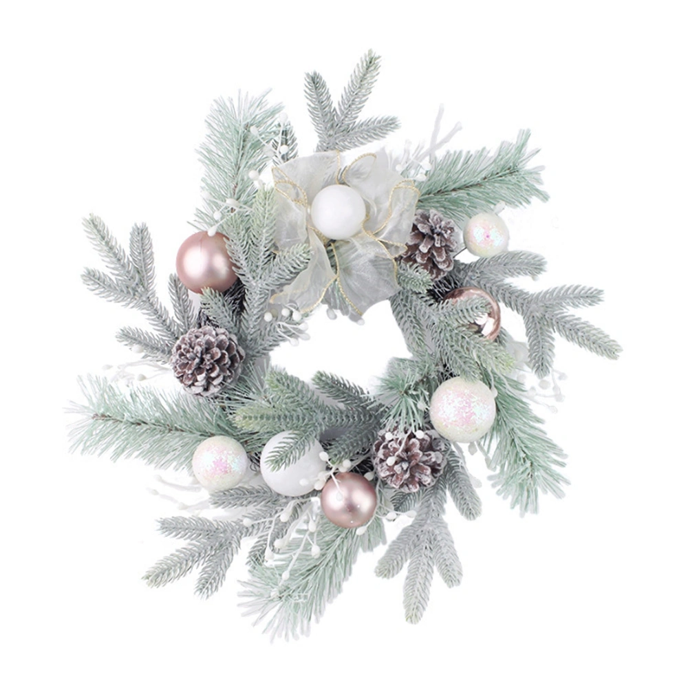 Christmas Wreath for Front Door Upside Down Milky White Winter Garland