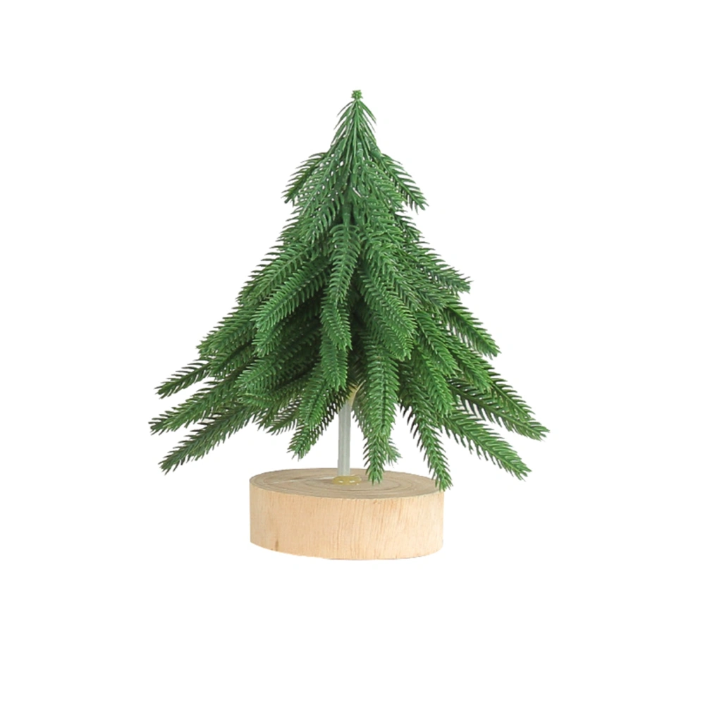 Small Christmas Tree Vintage Snow Pine Tree Tabletop Decorations