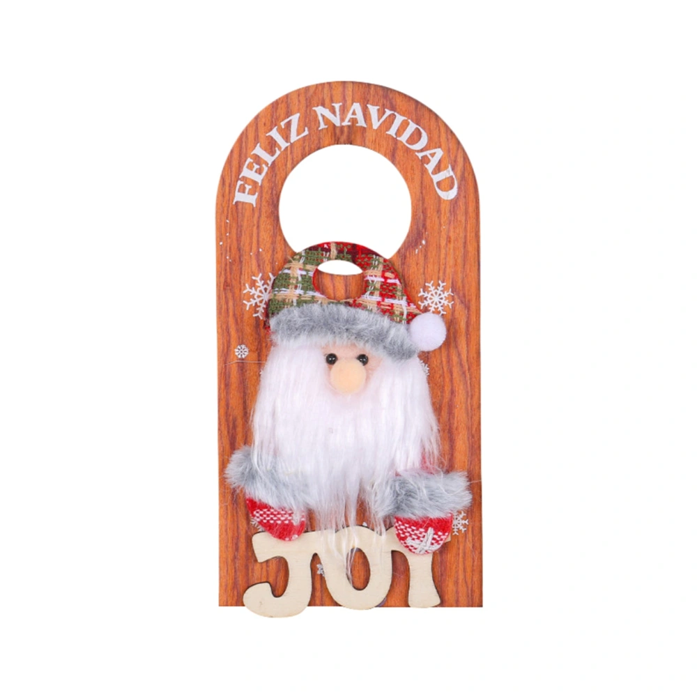 Christmas Door Hangers Cute 3D Santa Snowman Doorknob Ornaments