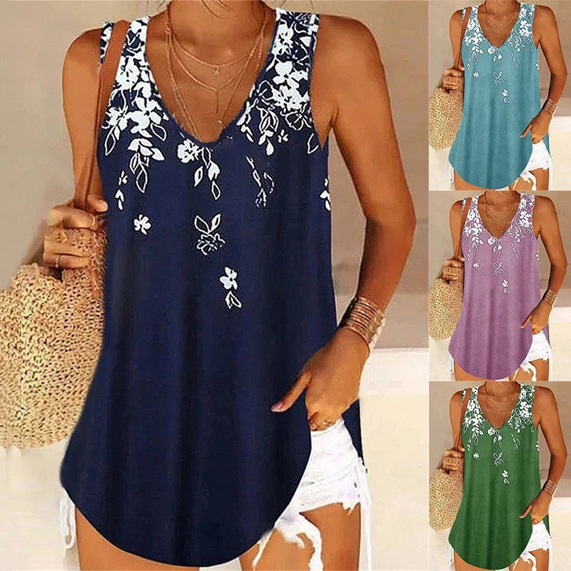 Fashion Pullover Sleeveless Printed Vest
