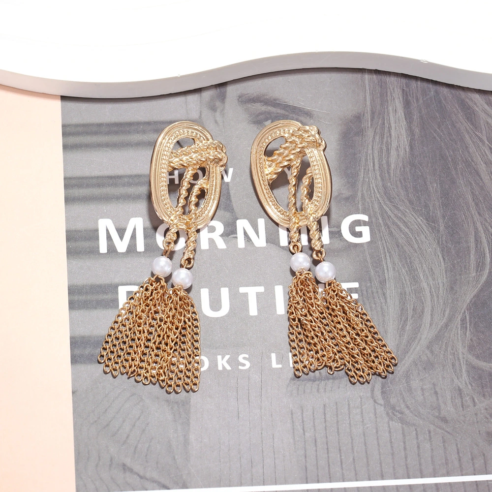 Vintage Chain Tassel Personalized And Temperamental Earrings