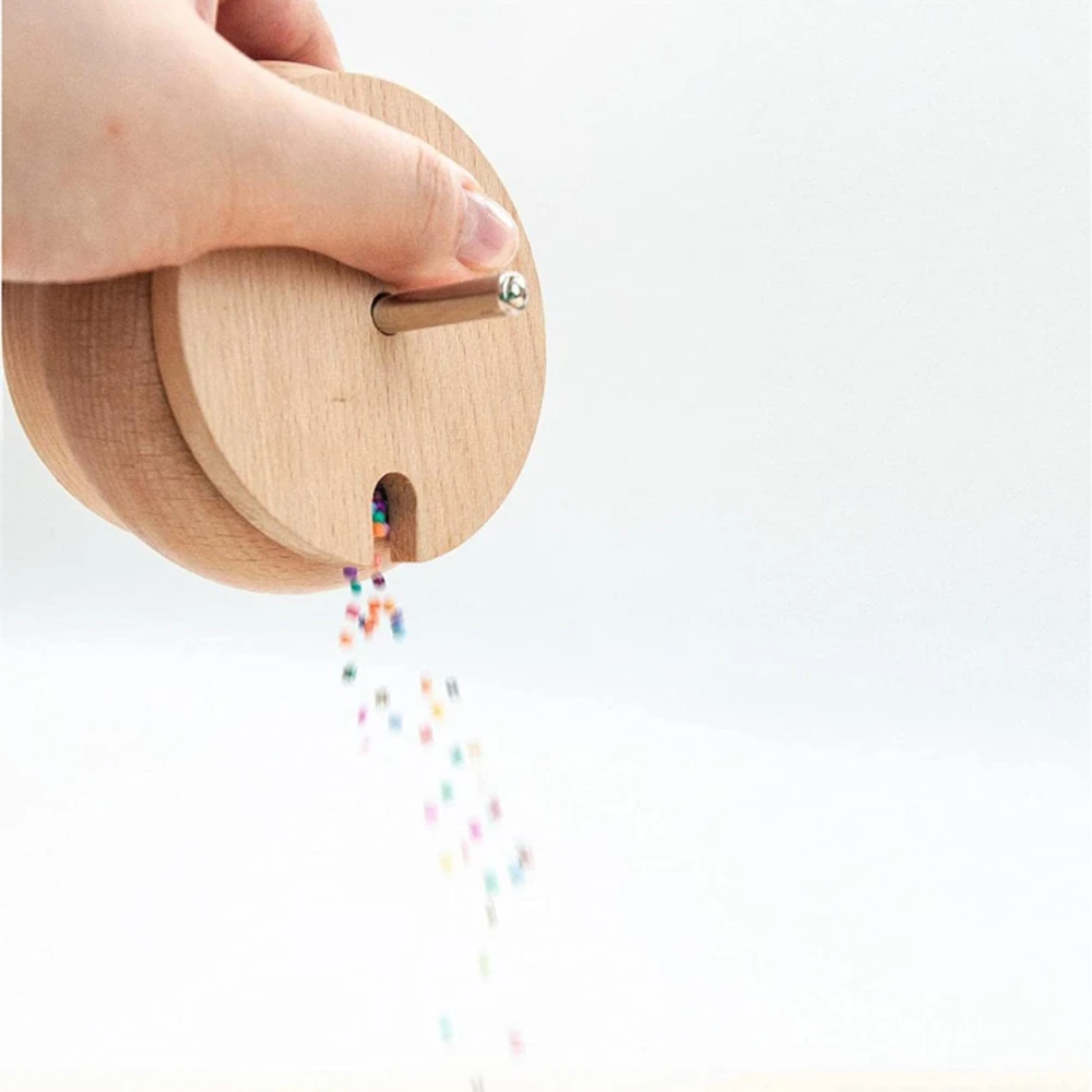 Wooden Beading Needles Manual Rotation