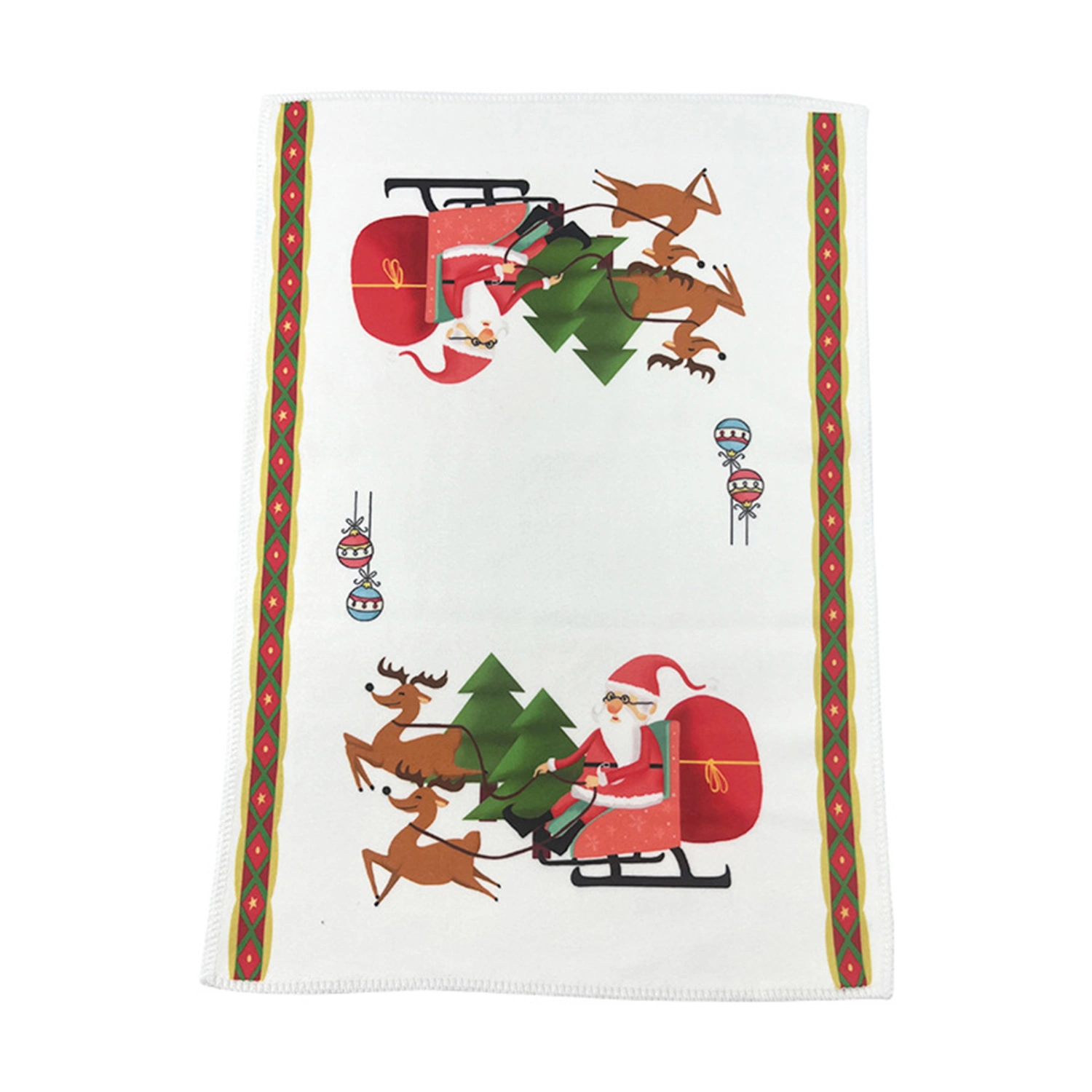 Christmas Hand Towels Cute Santa Snowflake Gift Print Face Washcloth