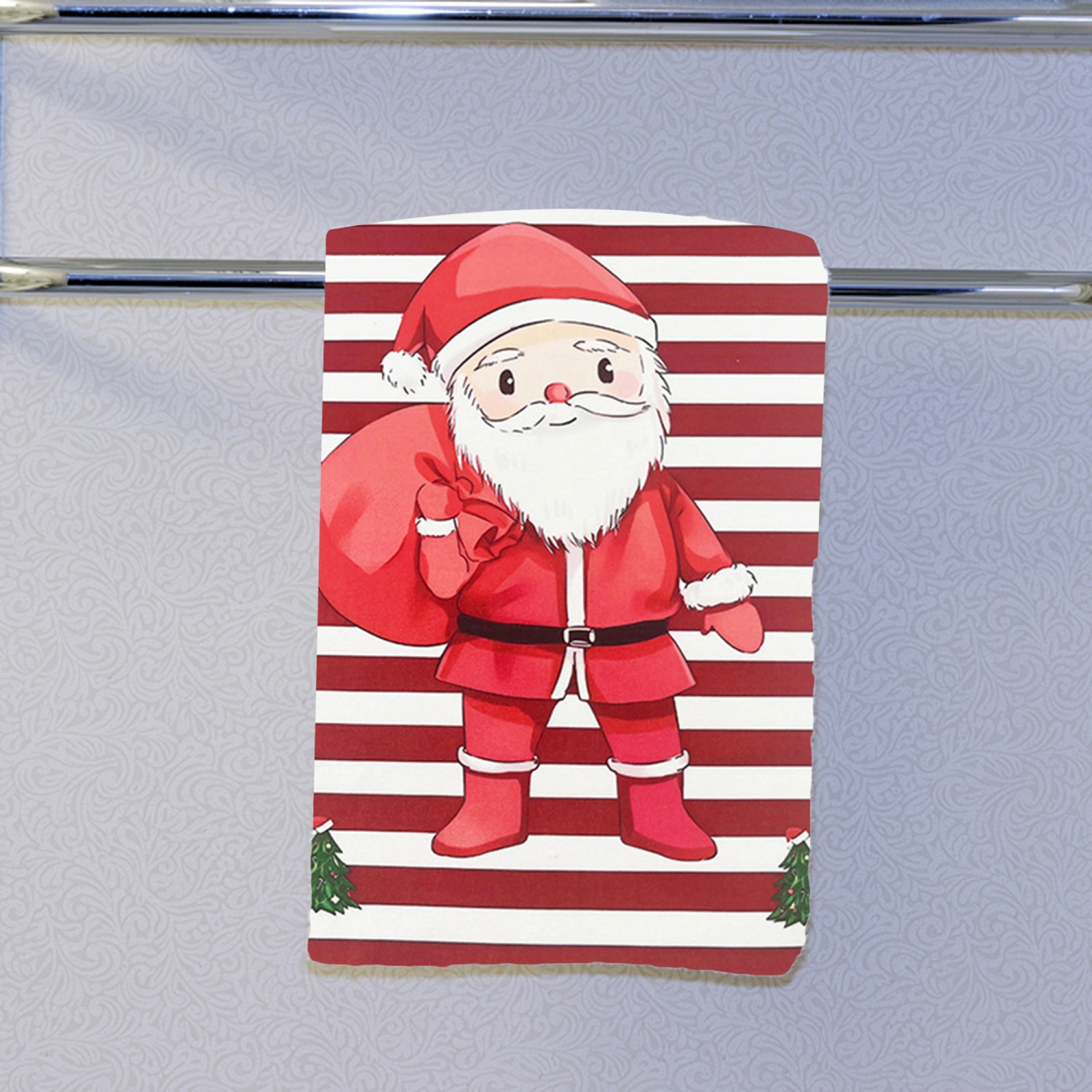 Christmas Hand Towels Cute Santa Snowflake Gift Print Face Washcloth