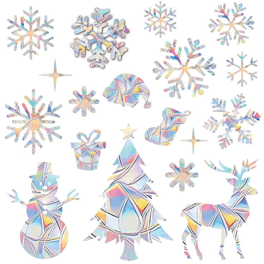 Christmas Window Clings, Electrostatic DIY Snow Elk Tree Stickers