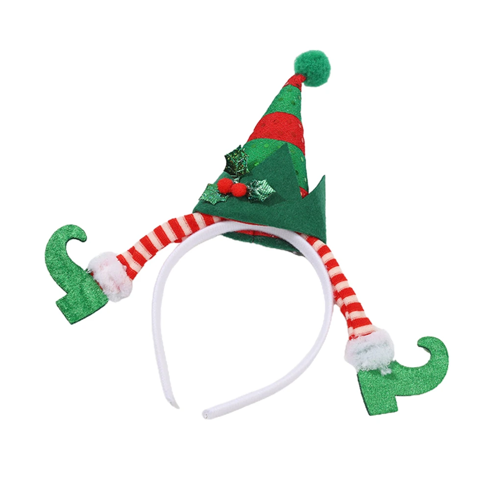 Christmas Elf Headband Elastic Cosplay Hair Band Holiday Hair Hoop 