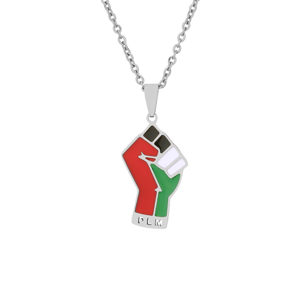 Palestine Map Pendant Necklaces Stainless Steel Ethnic Style Necklace