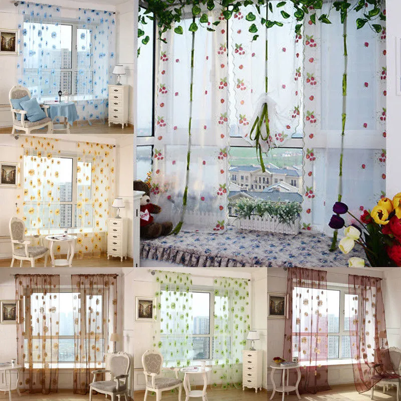 Daily Pure Color Fringe String Curtain for Kitchen Bedroom Living Room