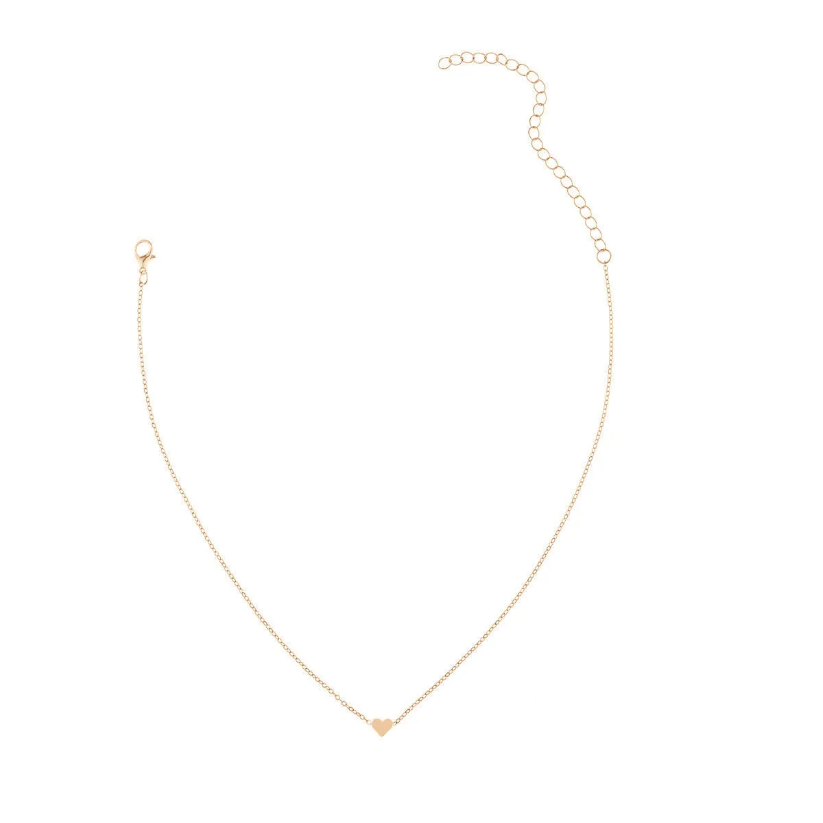 Women/Girls Elegant Jewelry Necklace Crystal Heart-Shaped Ornament Chain