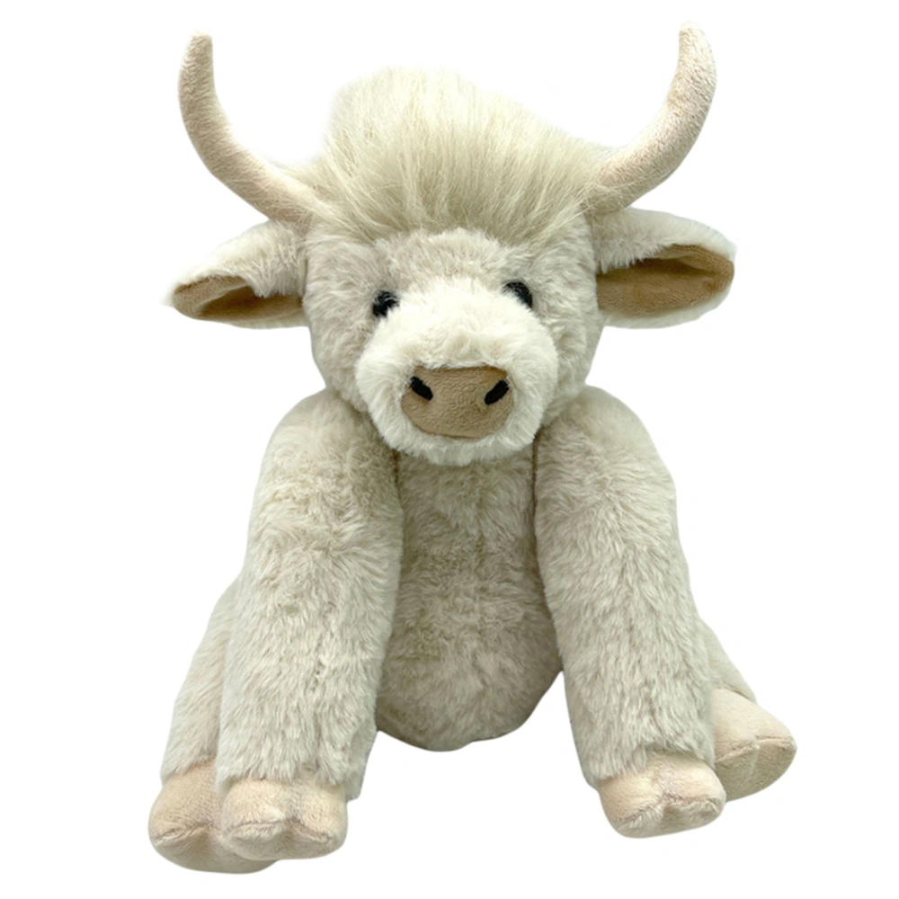 Highland Cow Stuffed Plush Doll, Cute Soft Movable Music Toy Gift