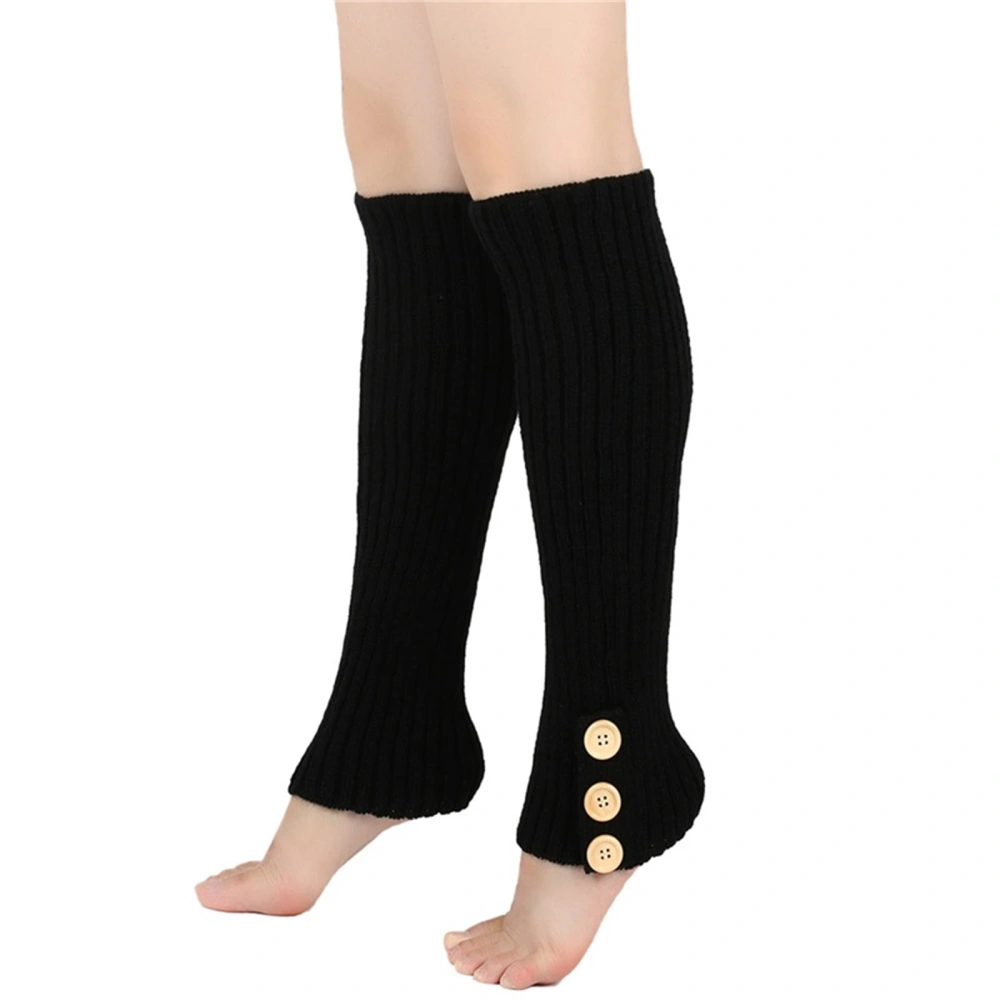 Women Knit Leg Warmers, Knee-high Leg Warmers Solid/Striped Socks