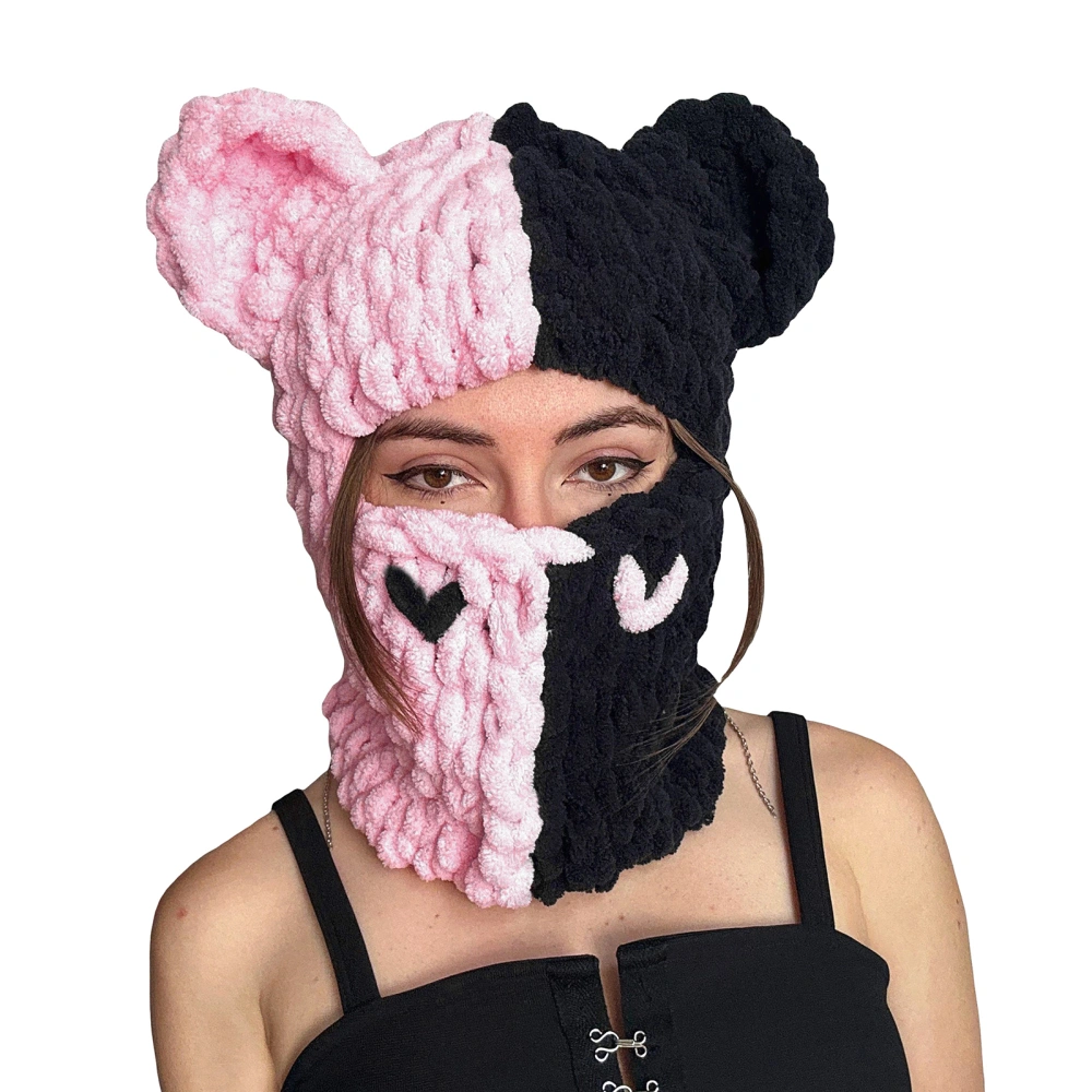 Funny Ears Knitted Hat Beanie Warm Full Face Ski Facewear Caps