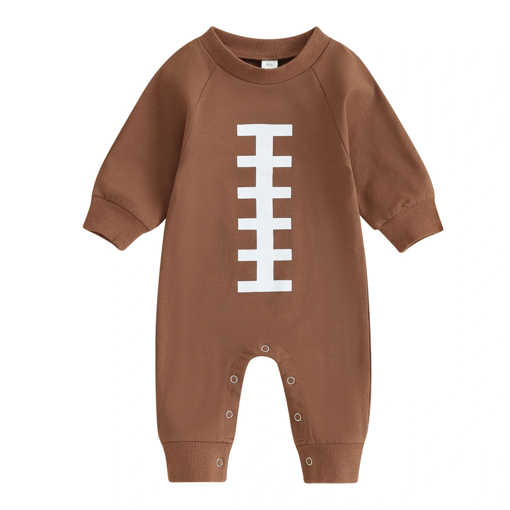 Baby Sweatshirt Rompers Rugby Element Print Long Sleeve Jumpsuit Pants