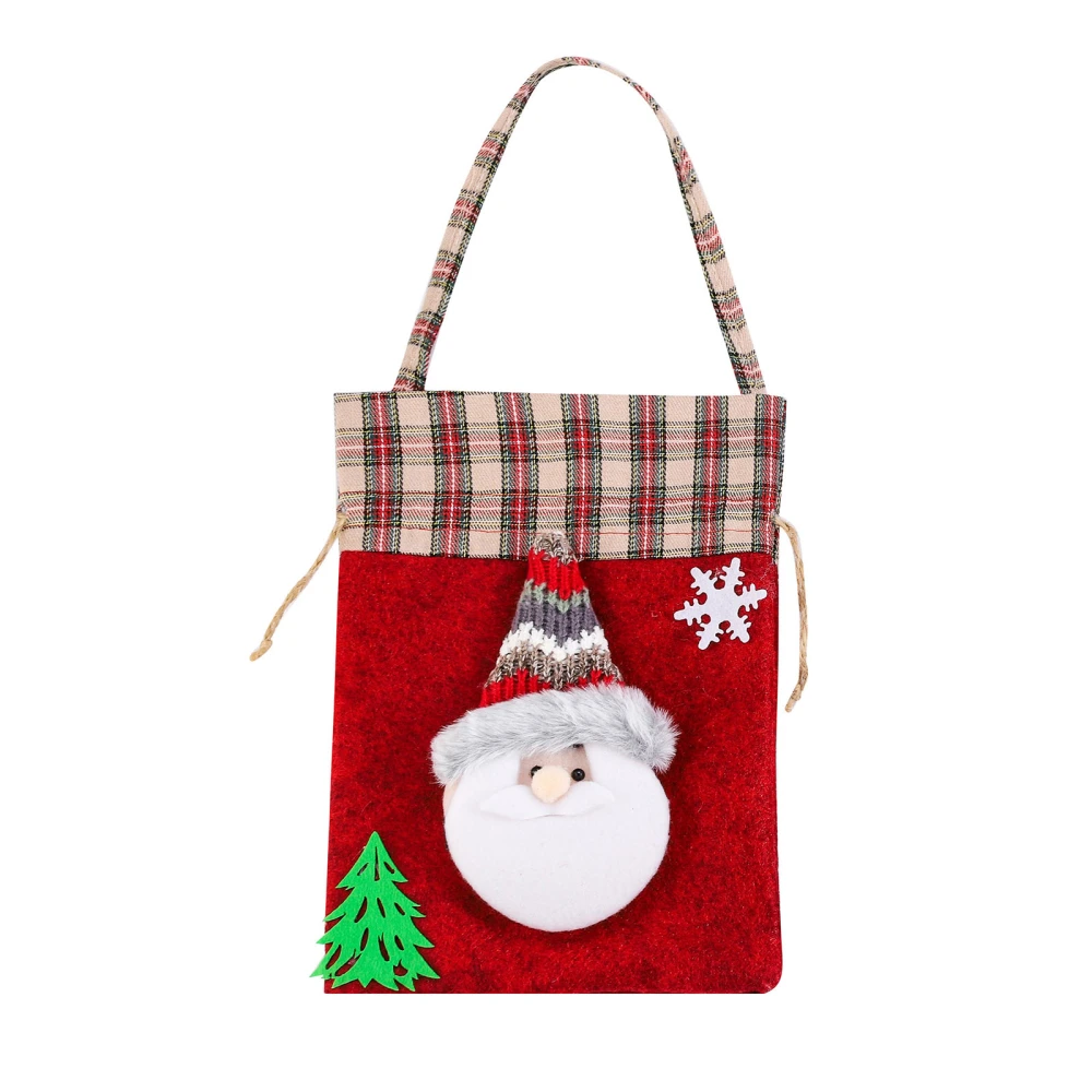 Christmas Gift Bags with Drawstring, Santa Elk Snowman Treat Bags