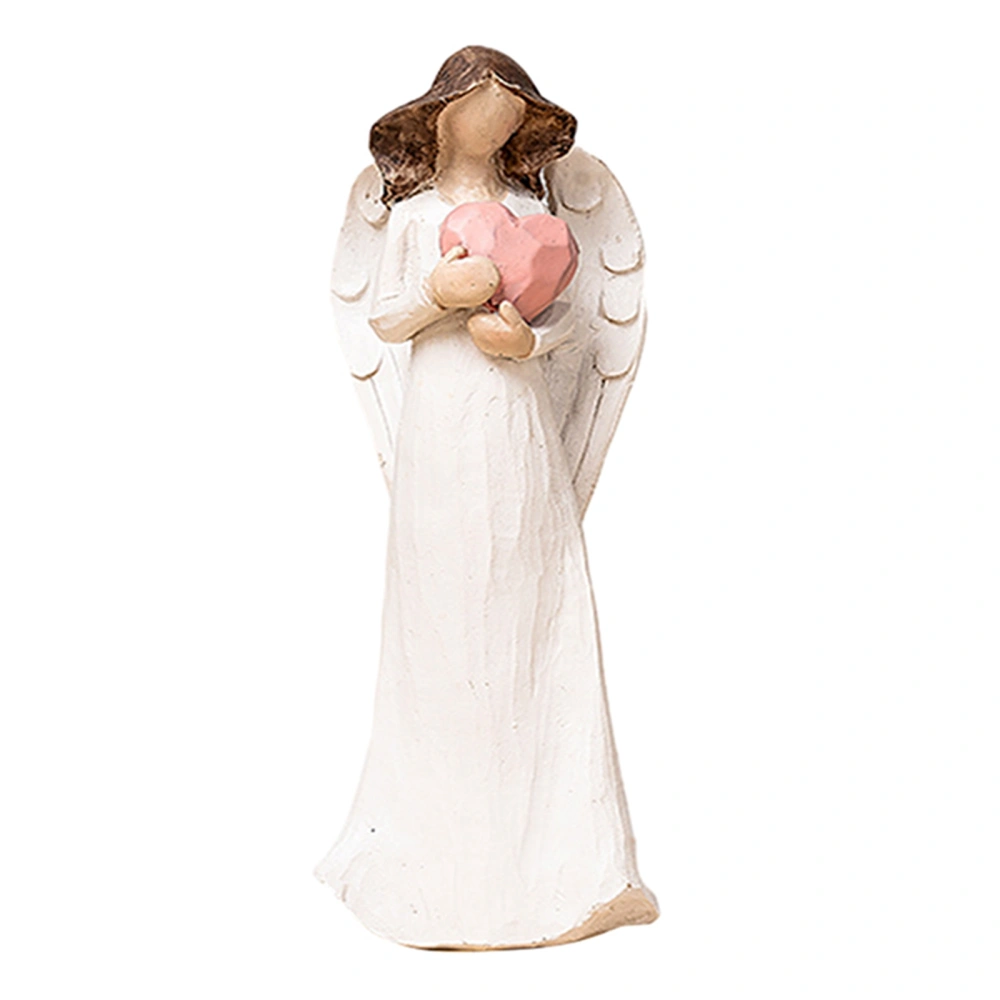 Angel Statues Holding Flower/Heart/Book Angel Figurine Table Ornament