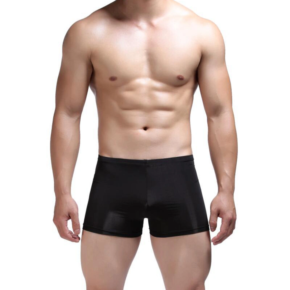 Men's Underwear Moisture-Wicking Breathable Ice Silk Boxer Briefs 