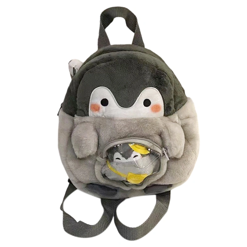 Kids Girls Backpack Lightweight Cute Penguin Doll Bookbags Backpack