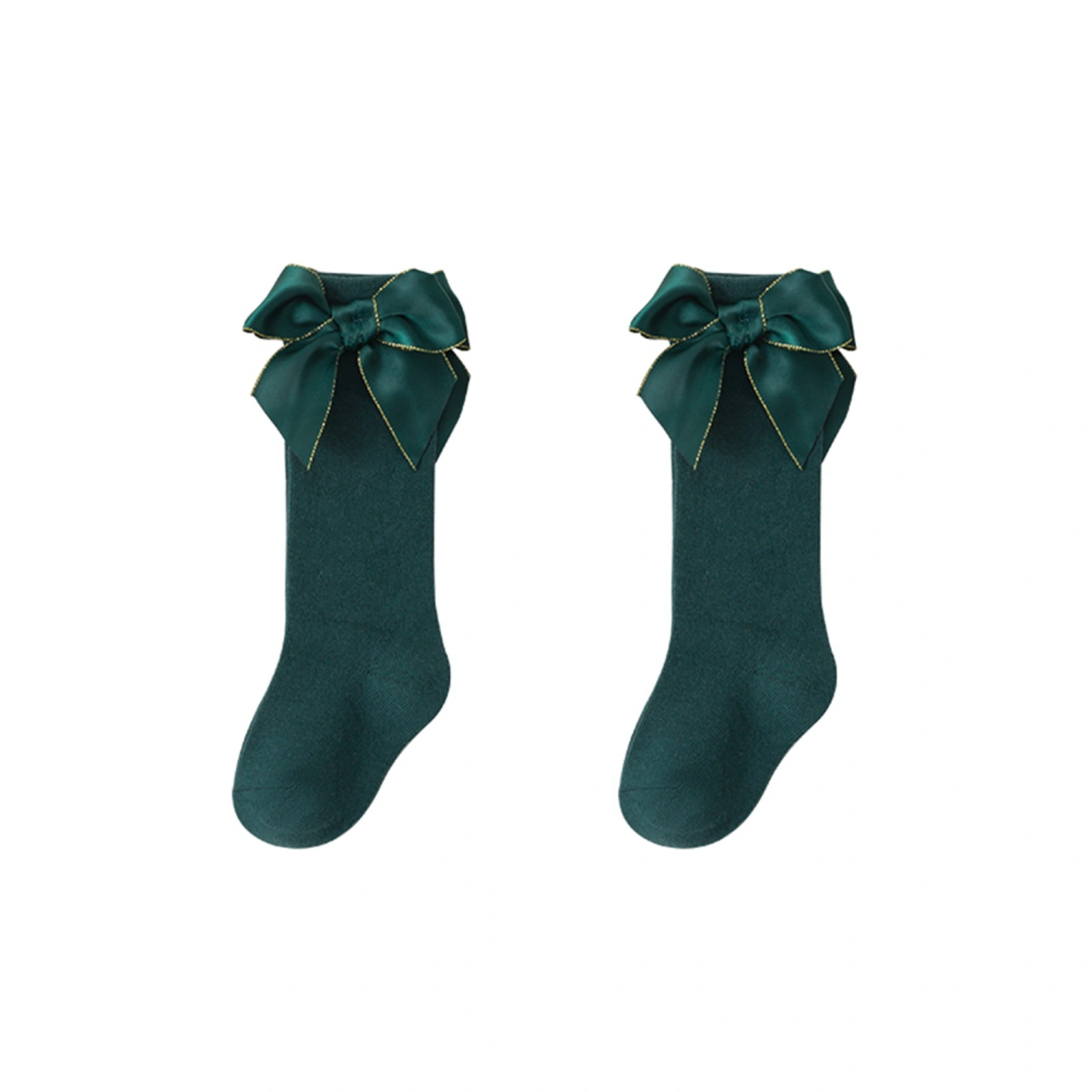 Christmas Girls Long Socks, Sweet Bow Soft Lightweight Toddler Socks