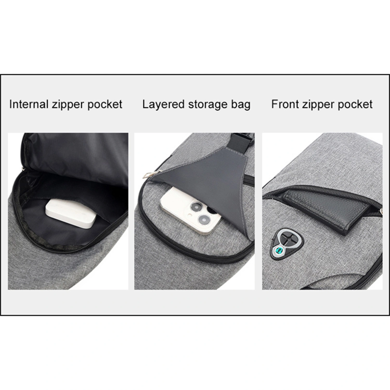 Men Sling Bag Crossbody Shoulder Bag for Hiking Daypack Chest Bag