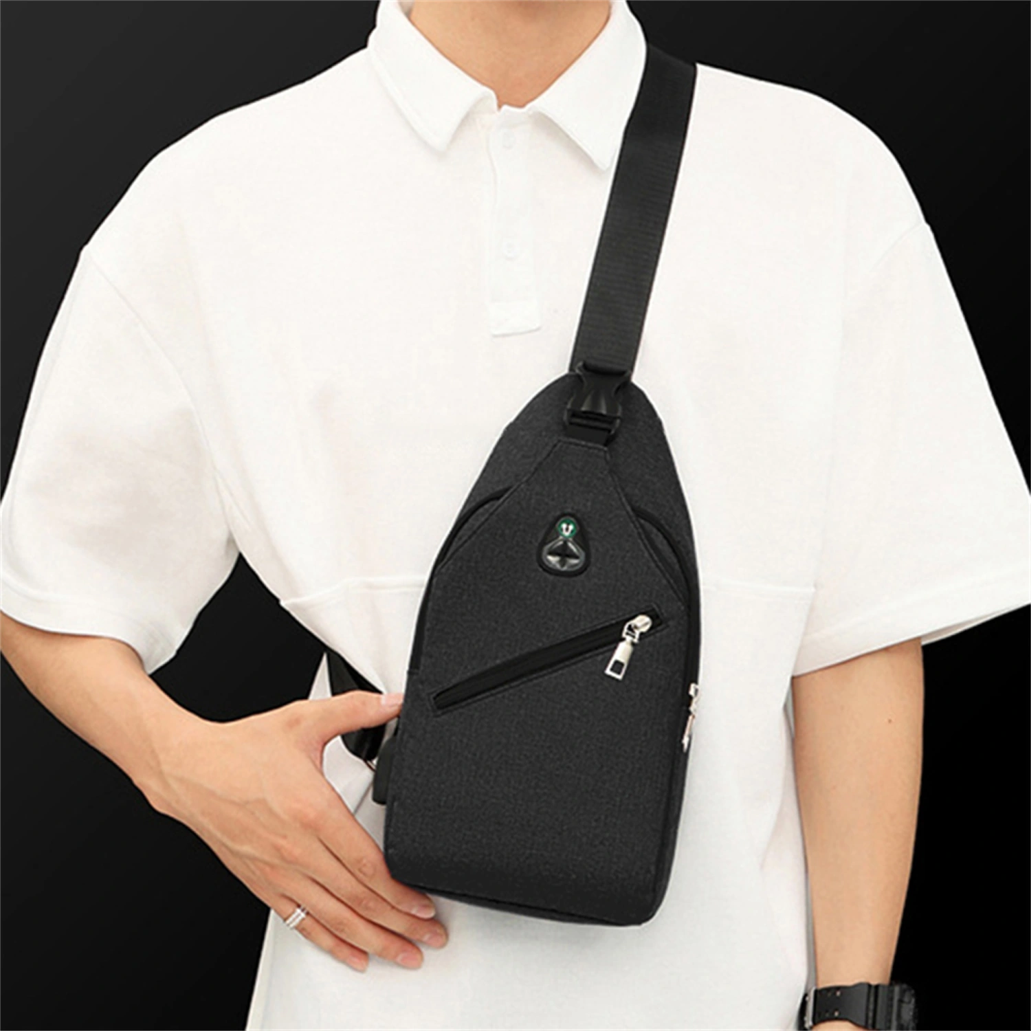 Men Sling Bag Crossbody Shoulder Bag for Hiking Daypack Chest Bag