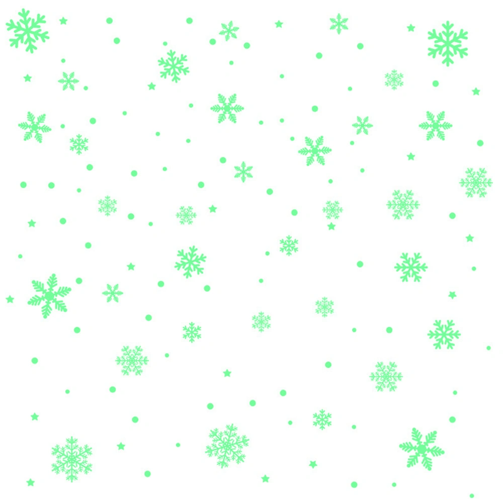 Christmas Window Stickers Glow in Dark Snowflakes Decals Window Clings