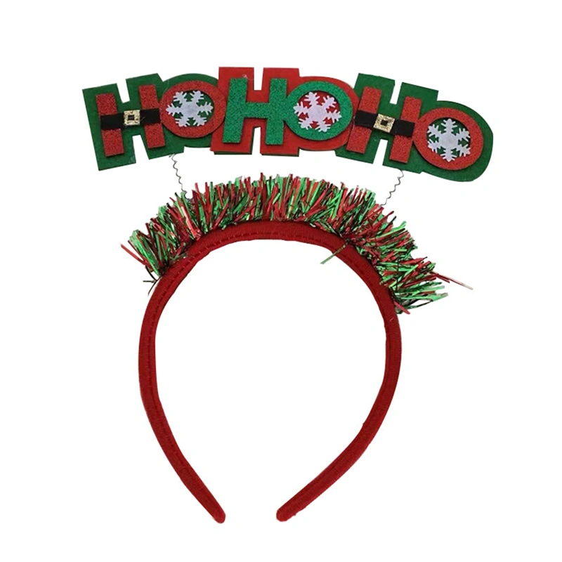 Christmas Headband Colorful Letter Christmas Tree Hair Band Hair Hoop