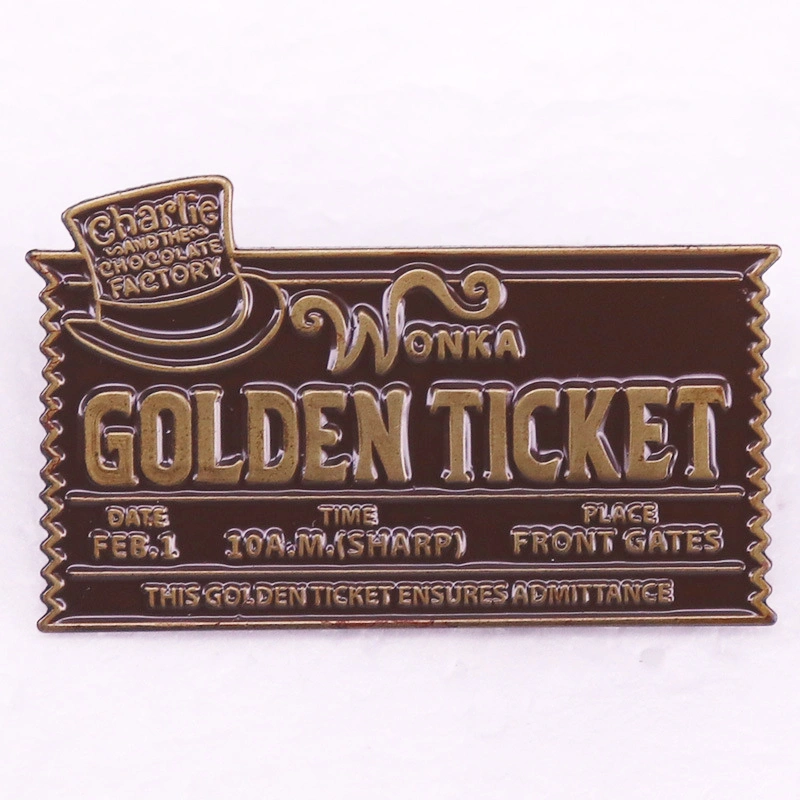 Women Men Retro Pin Movie Art Badges Brooch Letter Patterned Pin