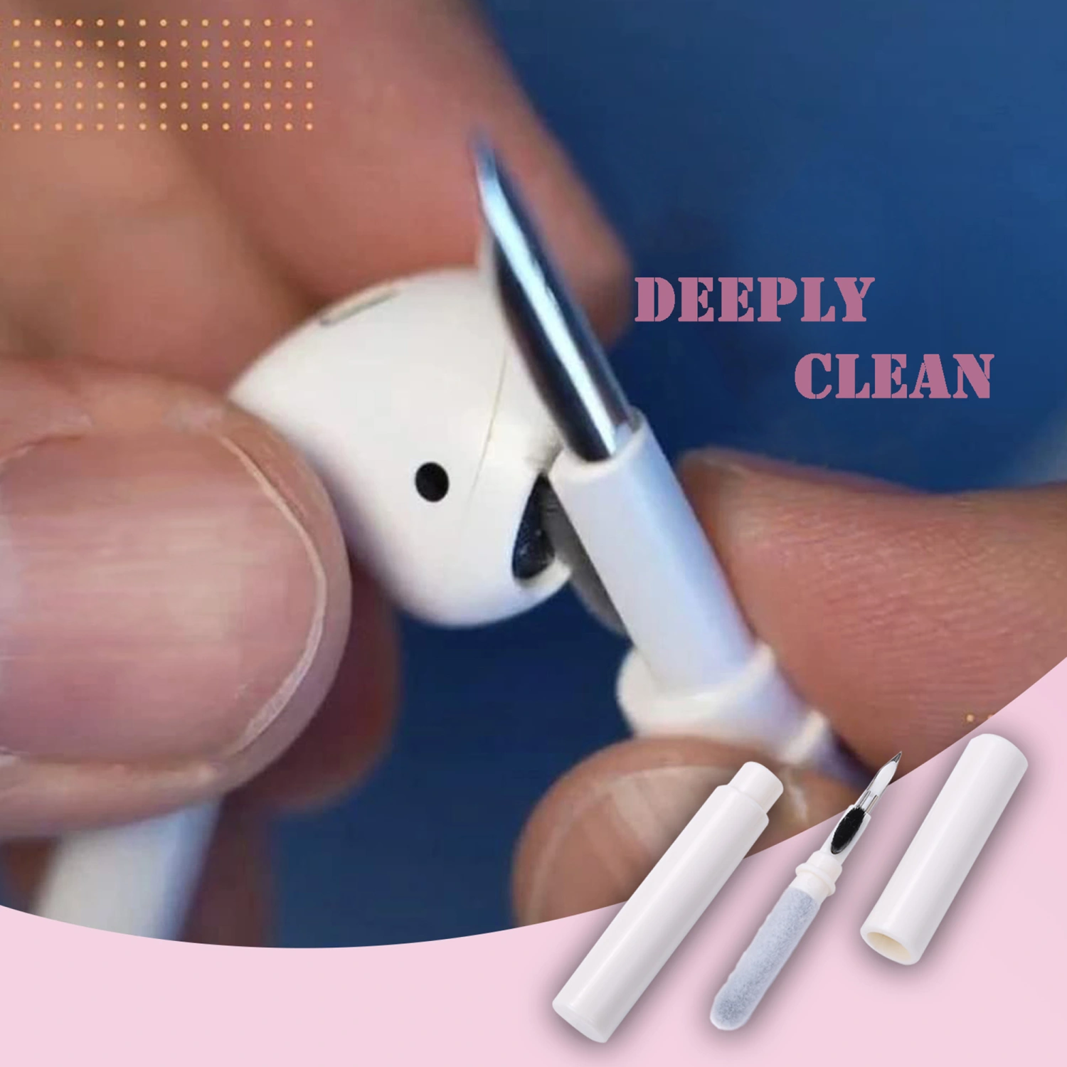 Earbuds Cleaning Pen with Microfiber Brush Multifunctional Accessory
