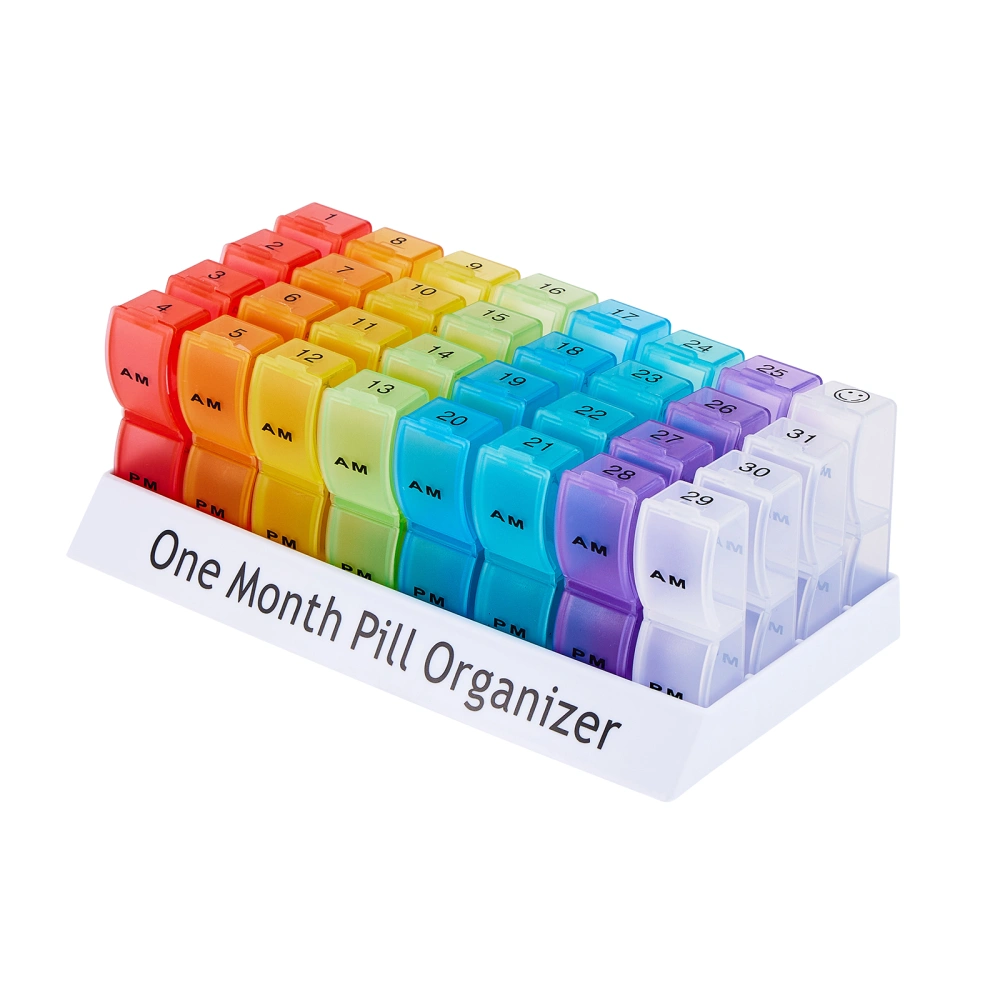 Pill Case, Mini Letter Number Print Medicine Box Storage Case