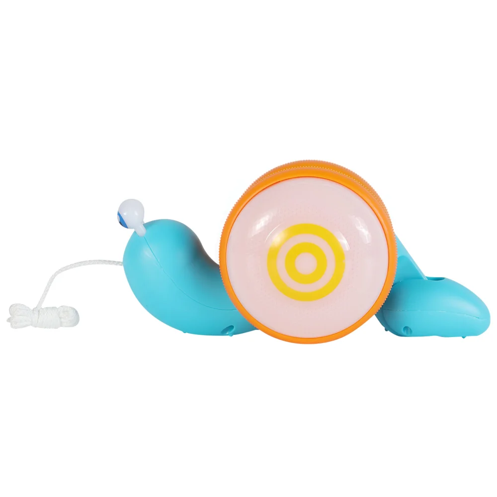 Kids Snail Toy, Cute Pulling Rope Snail Model with Light & Music