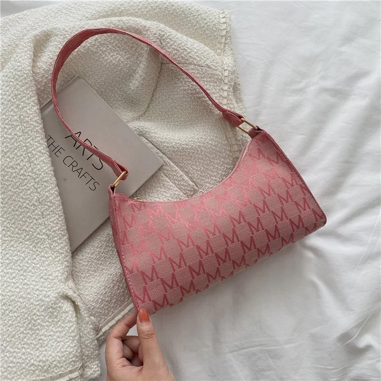 Women Shoulder Bag "M" Pattern Square Short Shoulder Straps Handbag