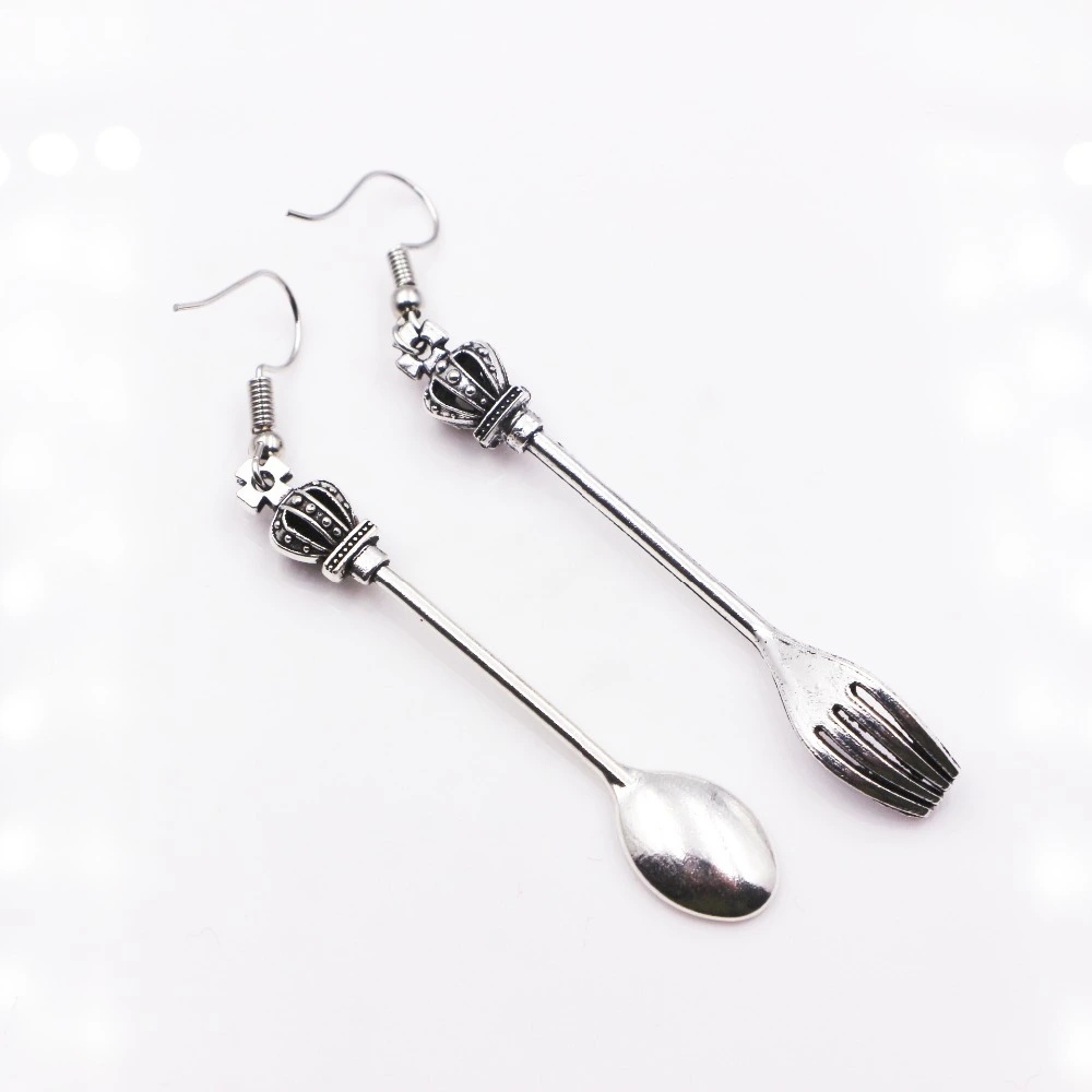 Asymmetric Design Spoon Fork Earrings